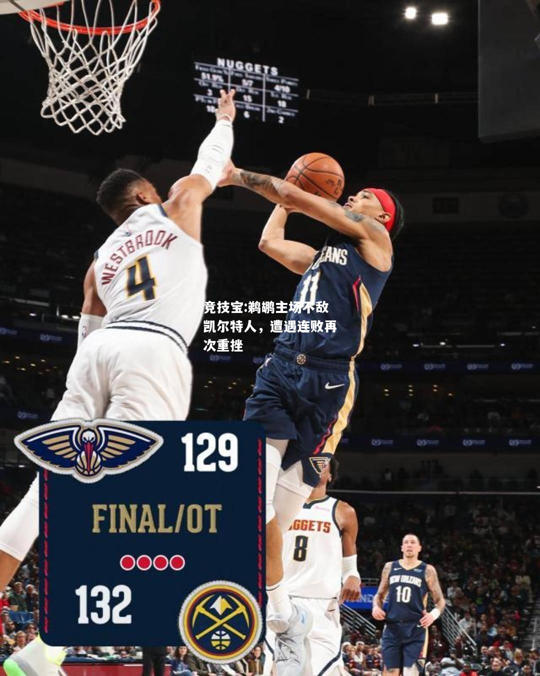 竞技宝:鹈鹕主场不敌凯尔特人，遭遇连败再次重挫